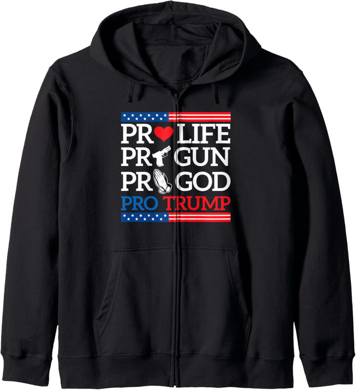 Pro-Life Pro-Gun Pro-Gott Pro-Trump Kapuzenjacke