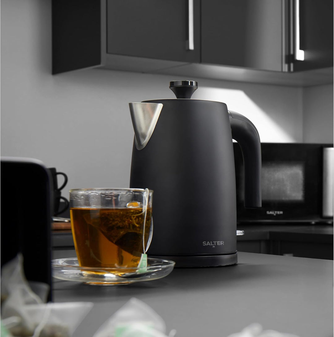 Salter Kuro Elektrischer Wasserkocher, 1,7L, 3000W Schnellkochfunktion, BPA-frei, Kalkschutz, Automa
