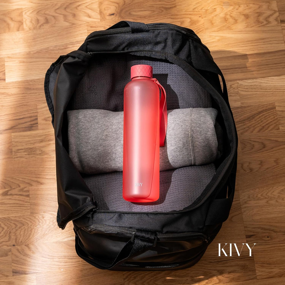 KIVY Trinkflasche 1l - Kohlensäure geeignet & Auslaufsicher - Für Sport, Schule & Büro - Sport Trink