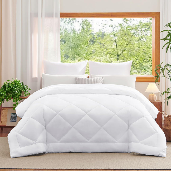 WAVVE Bettdecke 240x220 cm Ganzjahresdecke 4 Jahreszeiten, Steppdecke 300gsm Mikrofaser 220x240, Sup