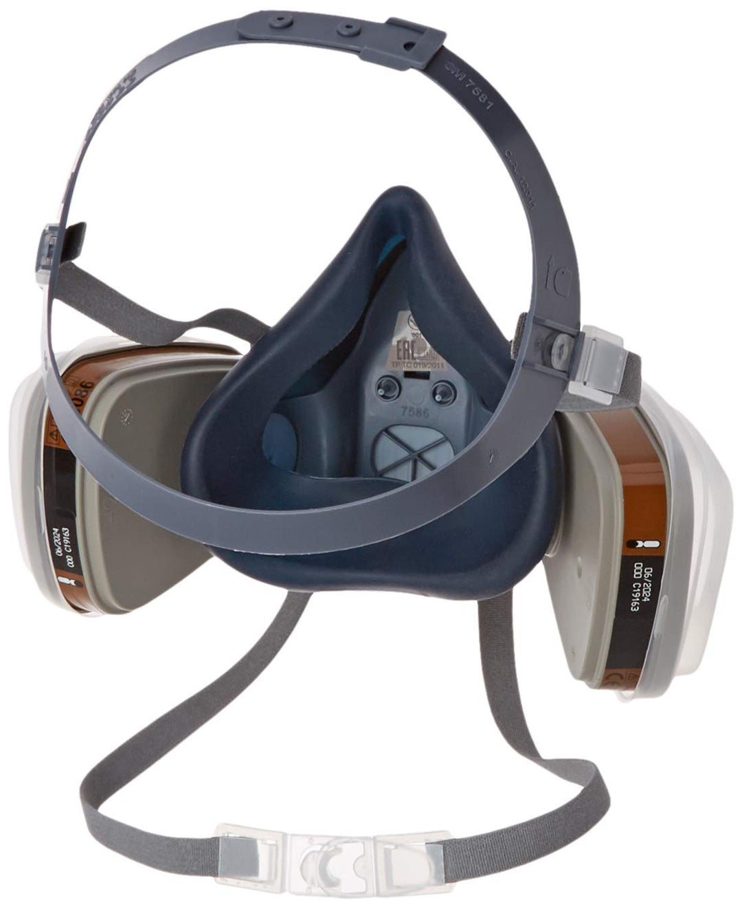 3M Gase-& Dämpfe-Maskenset mit 1 Stück 7503 Halbmaske (Grösse L), 2 Stück 6055 A2 Gasfilter, 4 Stück