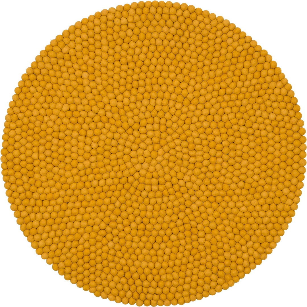 myfelt Klara Filzkugelteppich — Ø 70 cm, ideal für Schlaf-, Wohn-, Kinderzimmer, Flur & Bad 70cm Ø G