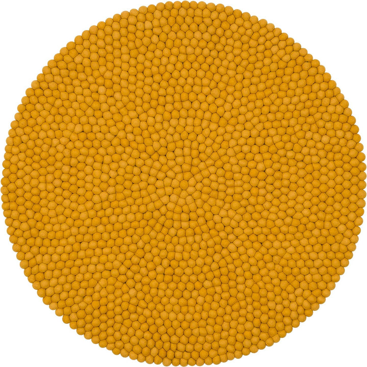 myfelt Klara Filzkugelteppich — Ø 70 cm, ideal für Schlaf-, Wohn-, Kinderzimmer, Flur & Bad 70cm Ø G