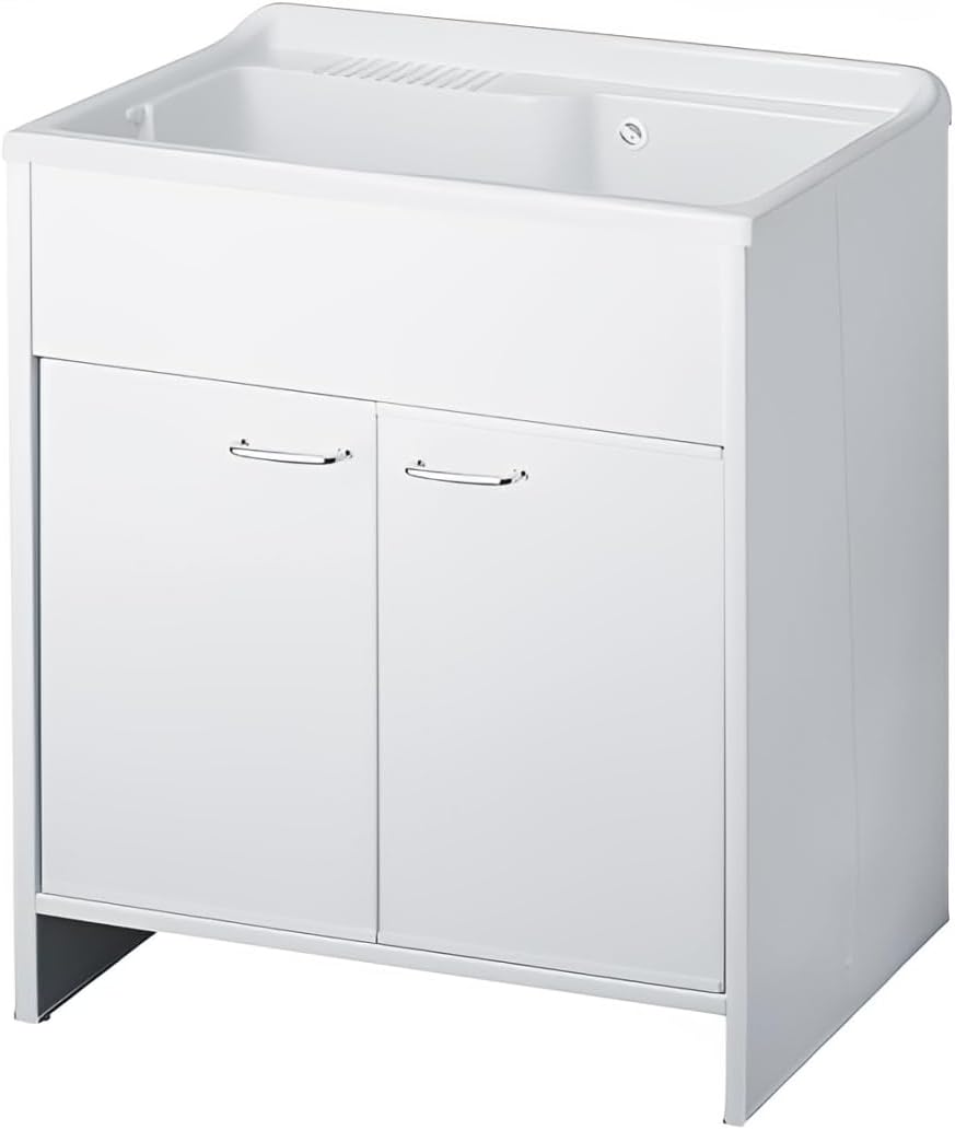 Negrari 9010KAM Waschbecken aus Kunstharz, 80 x 50 cm, Weiss, 80 x 50 cm, 12 Einheiten