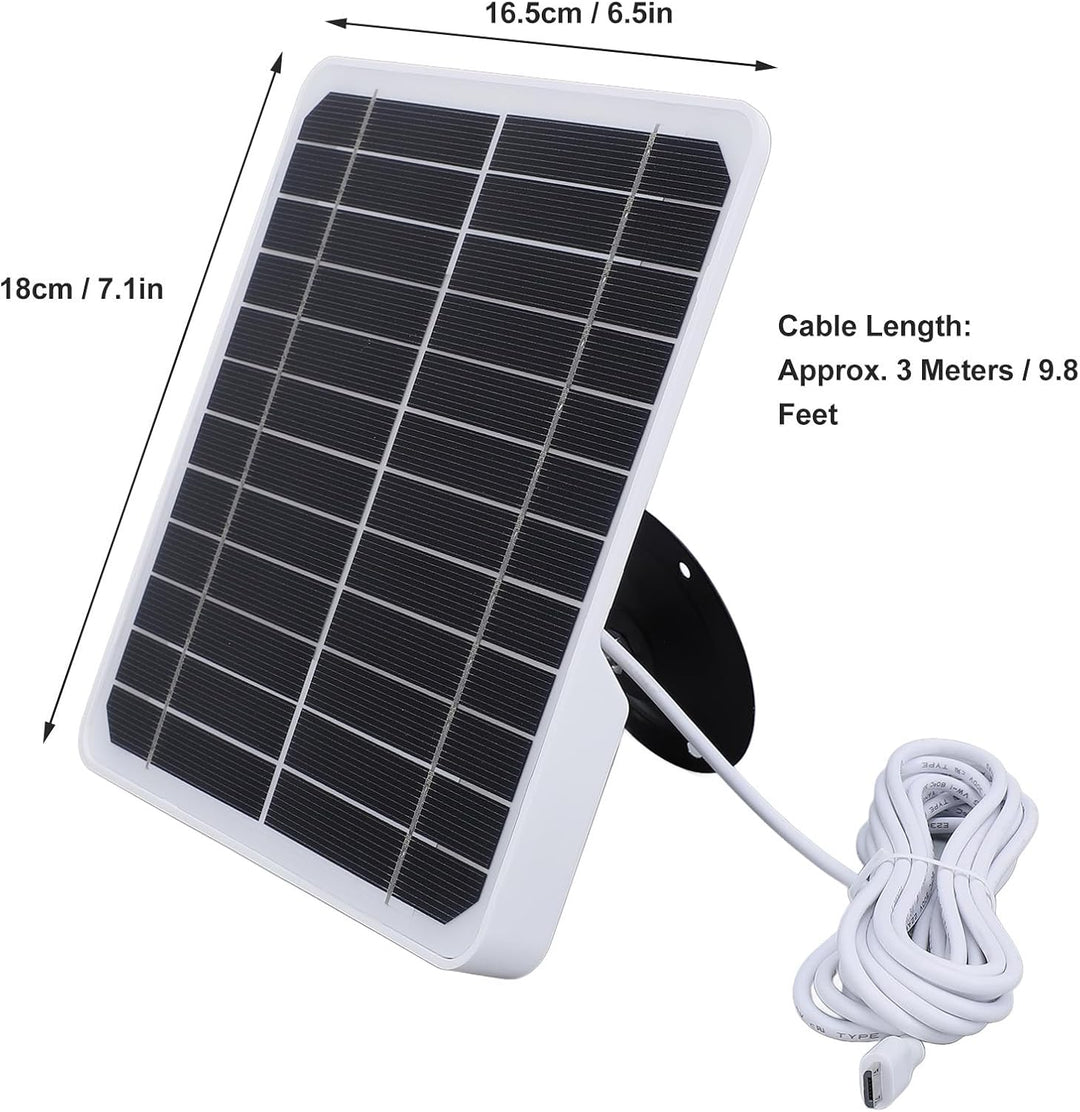 20 W 5 V Monokristallines Solarpanel, Wand-Solarpanel-Ladegerät mit 9,8 Fuss Langem Kabel, IP68 Wass