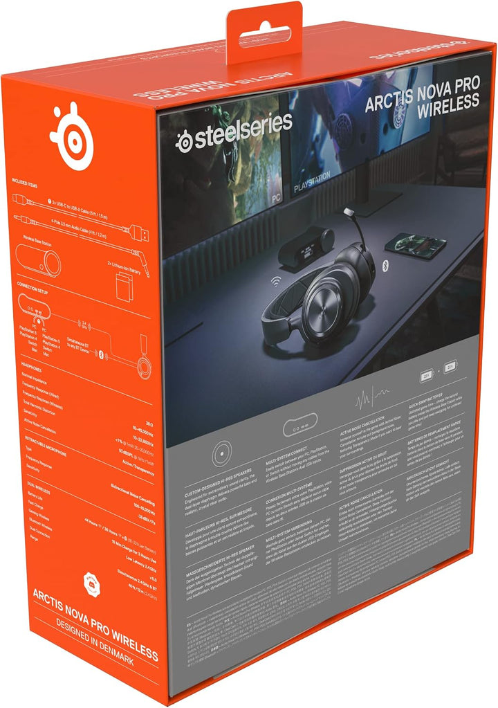SteelSeries Arctis Nova Pro Wireless Gaming-Headset – Multi-System – Magnetische Neodym-Treiber – Ac