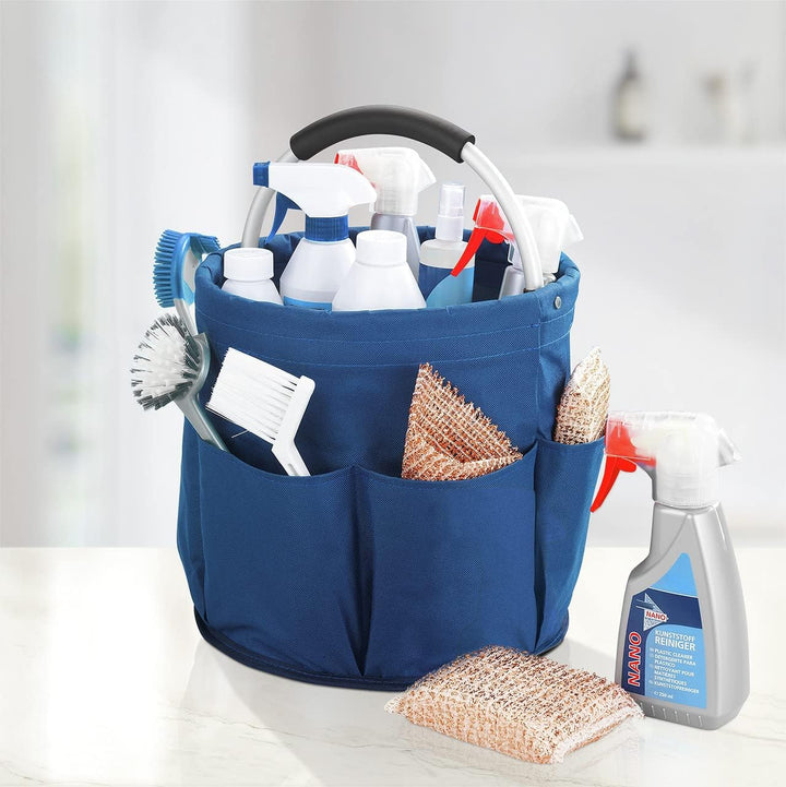 Maximex Reinigungs Caddy, 2er Set, Putztasche mit 6 Aussenfächern, 16 l Hauptfach, Organizer für Put
