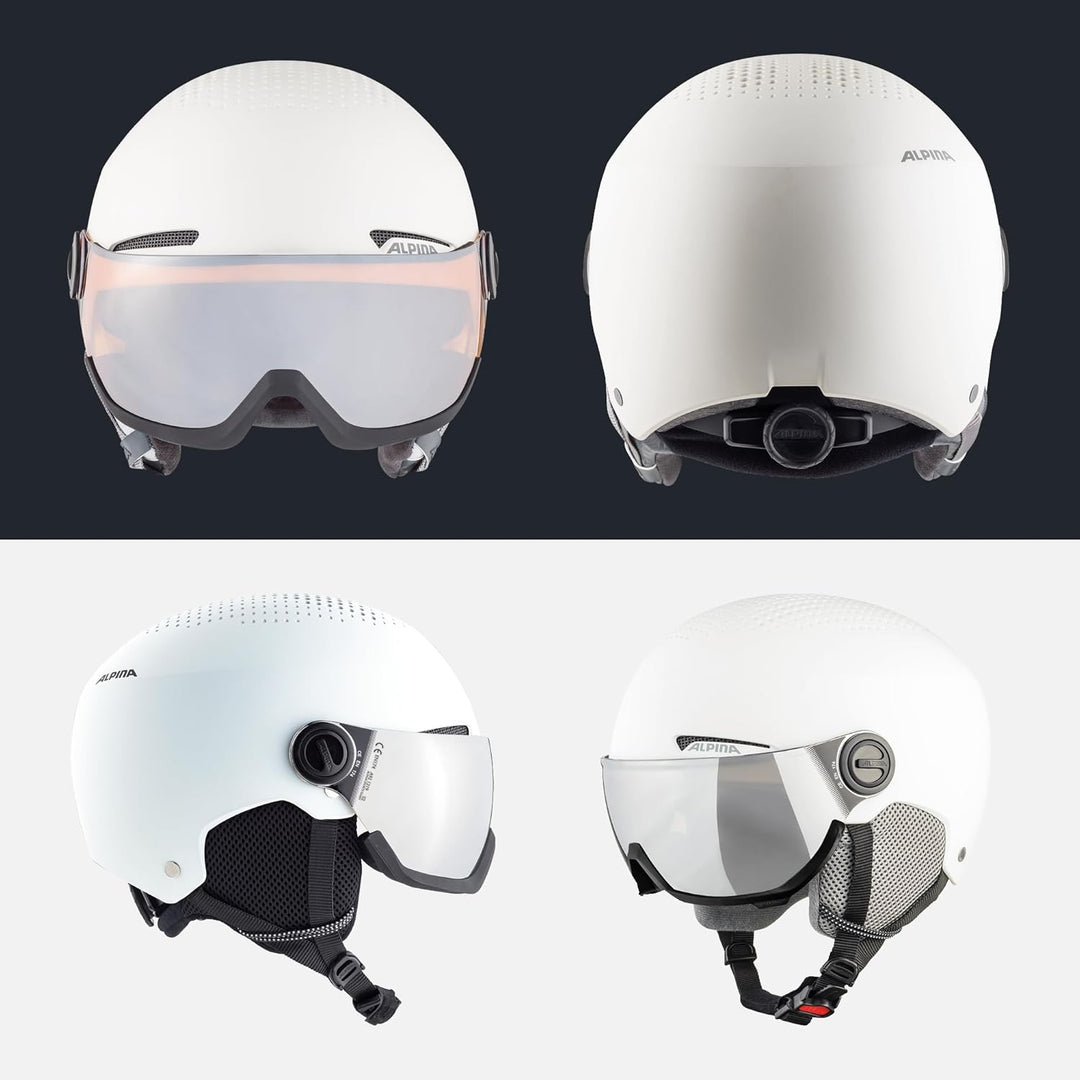 ALPINA ARBER VISOR Q-LITE - Hochwertiger & Leichter Skihelm Mit Kontrastverstärkendem Visier Für Erw