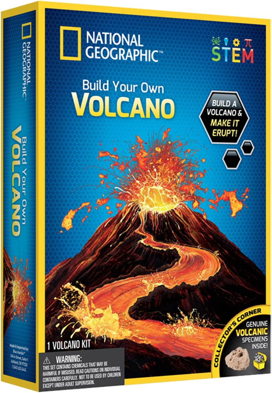 Bandai – National Geographic – Entdeckerset – Bau und Ausbruch eines Vulkans – mit 2 Vulkansteinen –
