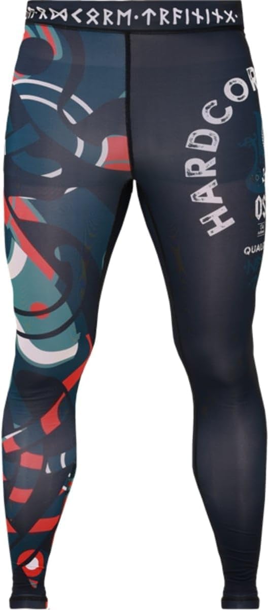 Hardcore Training Herren Compression Pants Kompressionshose Leggings Sportkleidung Grappling MMA Kam
