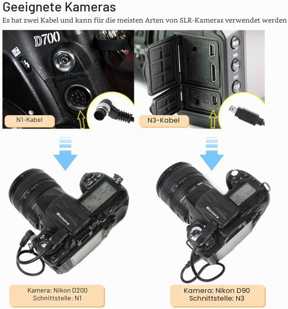 Micnova gps-n Kamera Geotag GPS-Empfänger mit N1 N3 Kabel + Fernbedienung Controller für Digital Kam