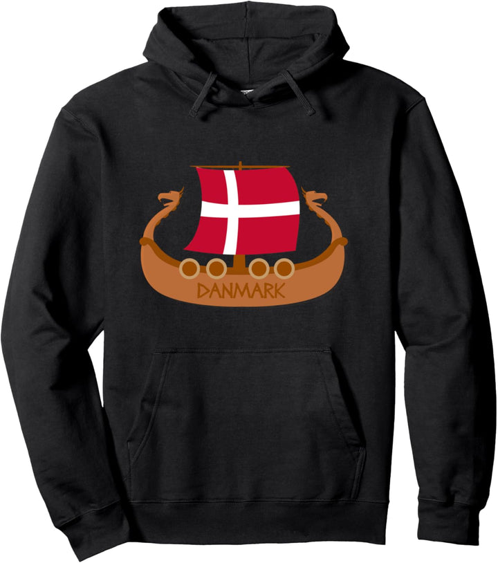 Dänemark Flagge Dänischer Stolz Danmark Wikinger Geschichte Nordic Pullover Hoodie