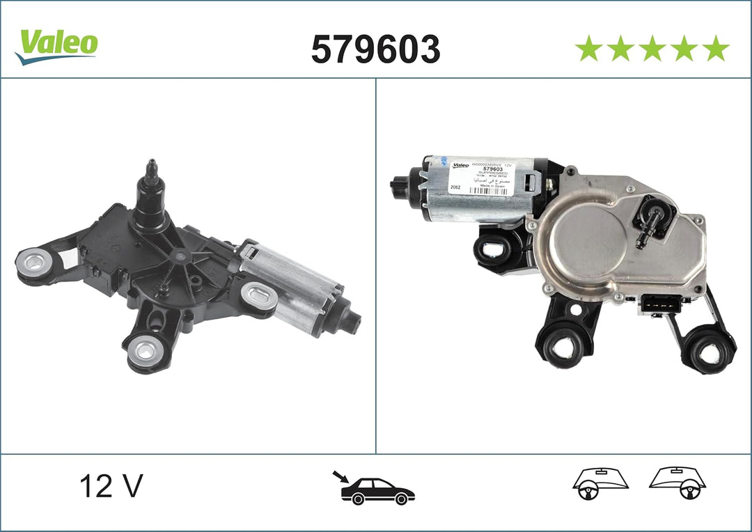 VALEO 579603 Wischermotor VALEO Heckwischermotor 579603 AUDI A3 A3 SPORTBACK A4 A6 Q5 Q7