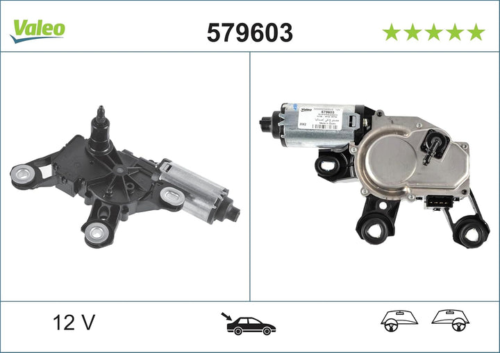 VALEO 579603 Wischermotor VALEO Heckwischermotor 579603 AUDI A3 A3 SPORTBACK A4 A6 Q5 Q7