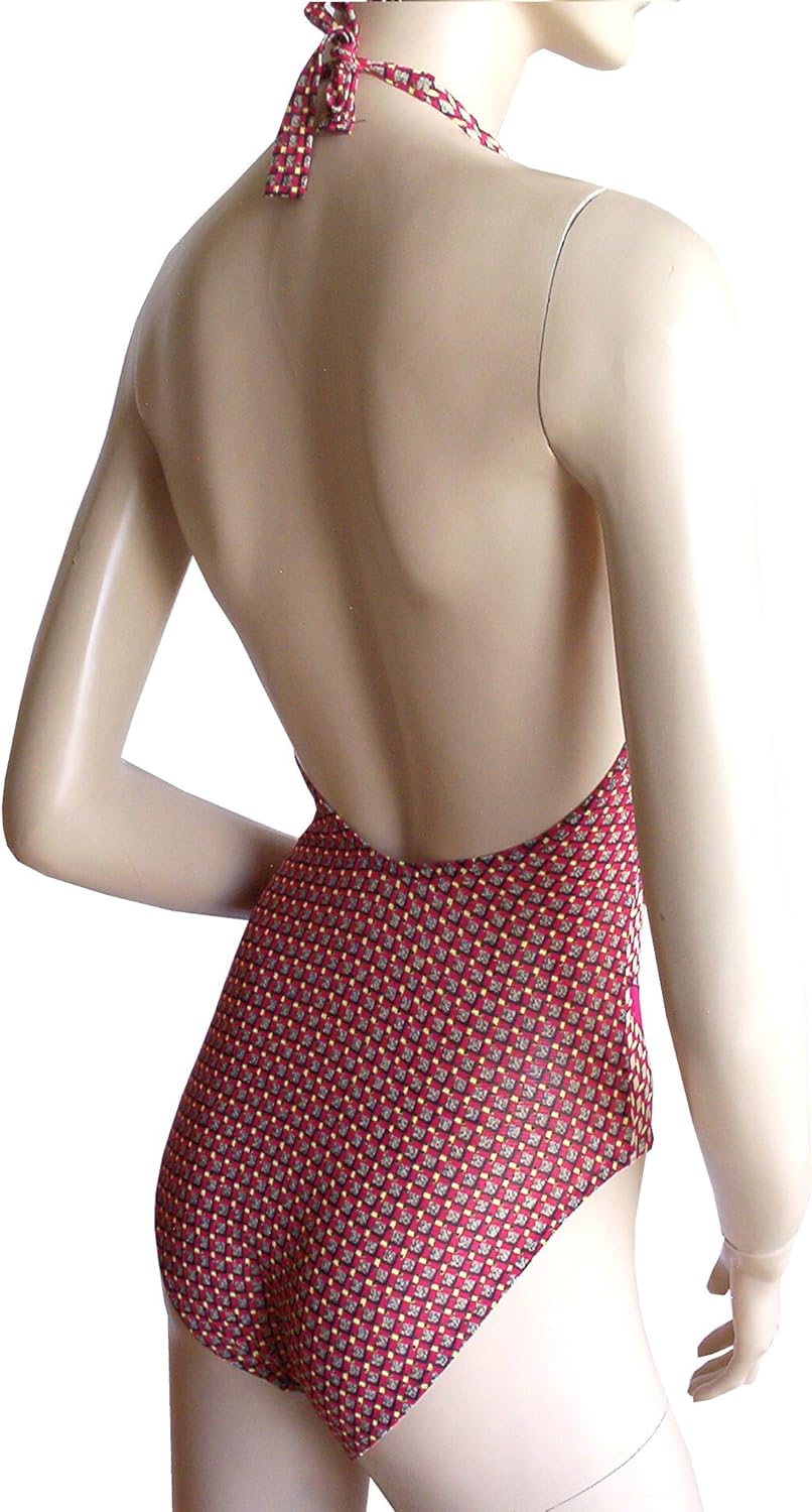 Solar Tan Thru Neckholder-Badeanzug 100803-52 rot, Gr. 38