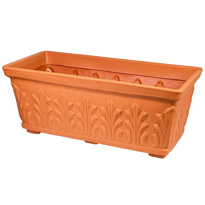 Mein-PFLANZTOPF - Blumentopf Mailand qualitativ hochwertiger Blumenkasten aus Kunststoff in Terrakot
