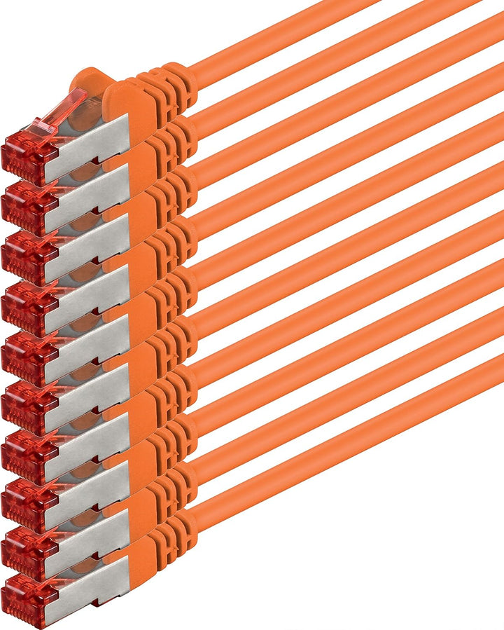 1aTTack.de 10x 3m - Cat 6 Netzwerk-Kabel Patch-Kabel Cat6 RJ45 SFTP - orange 10x 3m orange, 10x 3m o