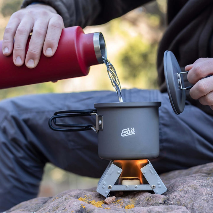 Esbit Outdoor Kochtopf 625 ml - Camping Topf aus hartanodisiertem Aluminium - inkl. Deckel mit prakt