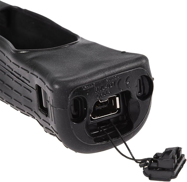 Zerone Sensoradapter Wii Motion Plus Schutzhülle aus Silikon Fernbedienung Wii (schwarz)