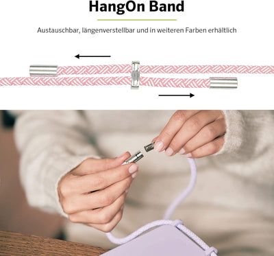 Artwizz HangOn Case kompatibel mit [iPhone 13] - Elastische Schutzhülle aus Silikon als Handykette z