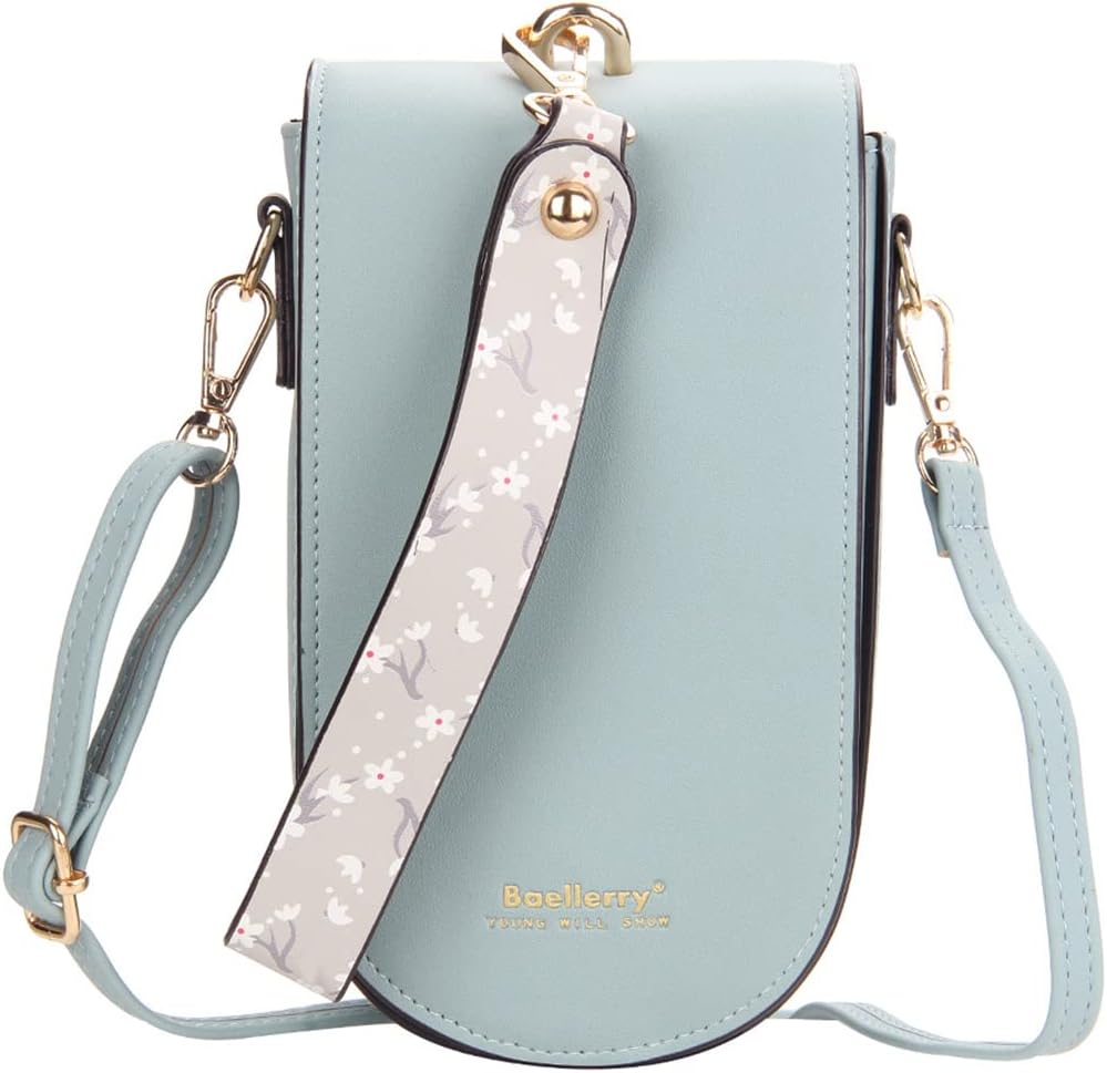 PORRASSO Mode Handy Umhängetasche Damen Handytasche Mädchen Schultertasche PU Geldbörse Crossbody Ba