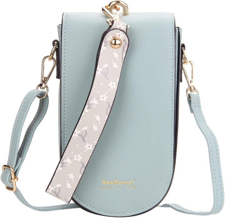 PORRASSO Mode Handy Umhängetasche Damen Handytasche Mädchen Schultertasche PU Geldbörse Crossbody Ba