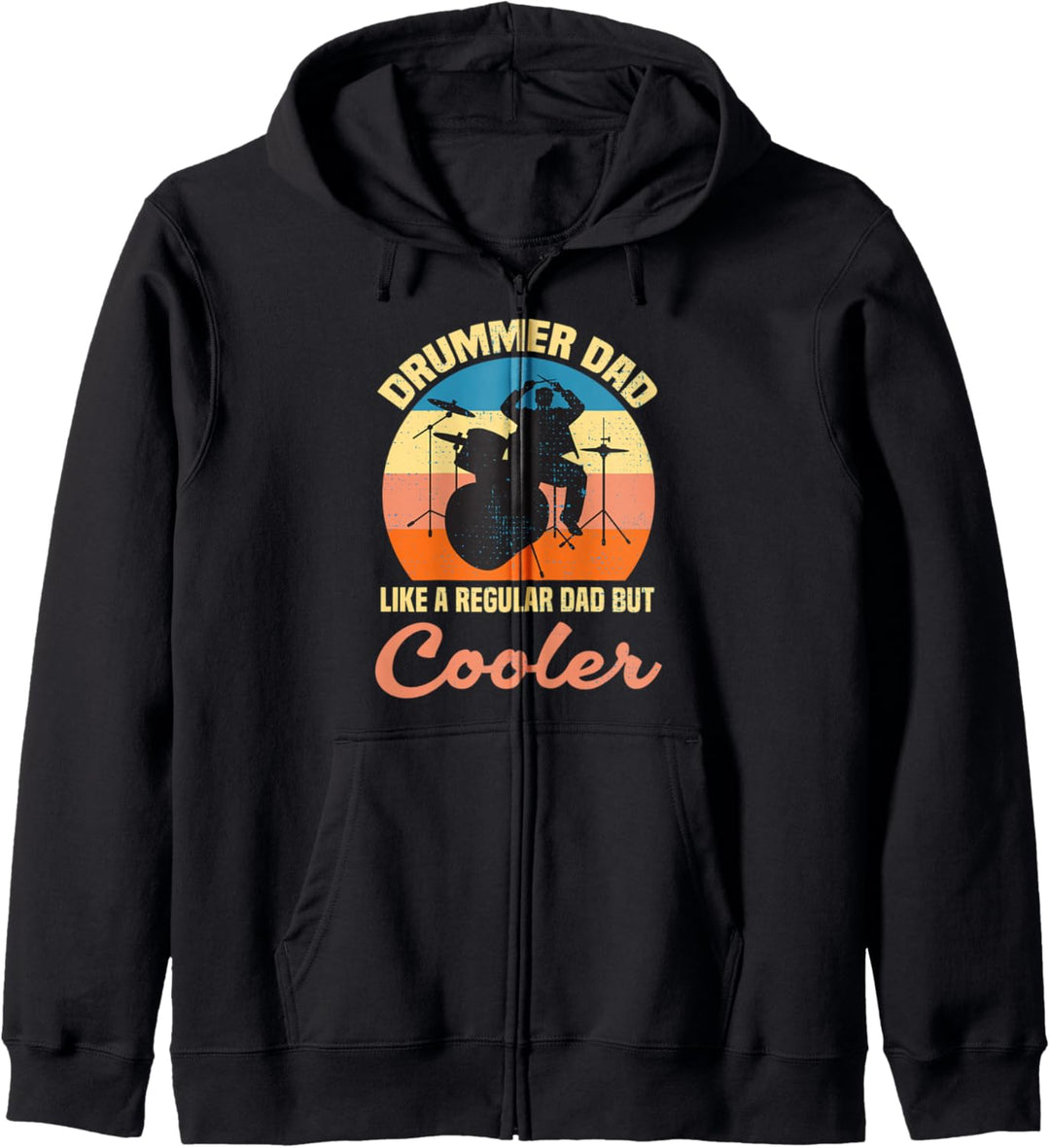 Ehemann Papa Schlagzeuger Lustige Vintage Schlagzeuger Kapuzenjacke