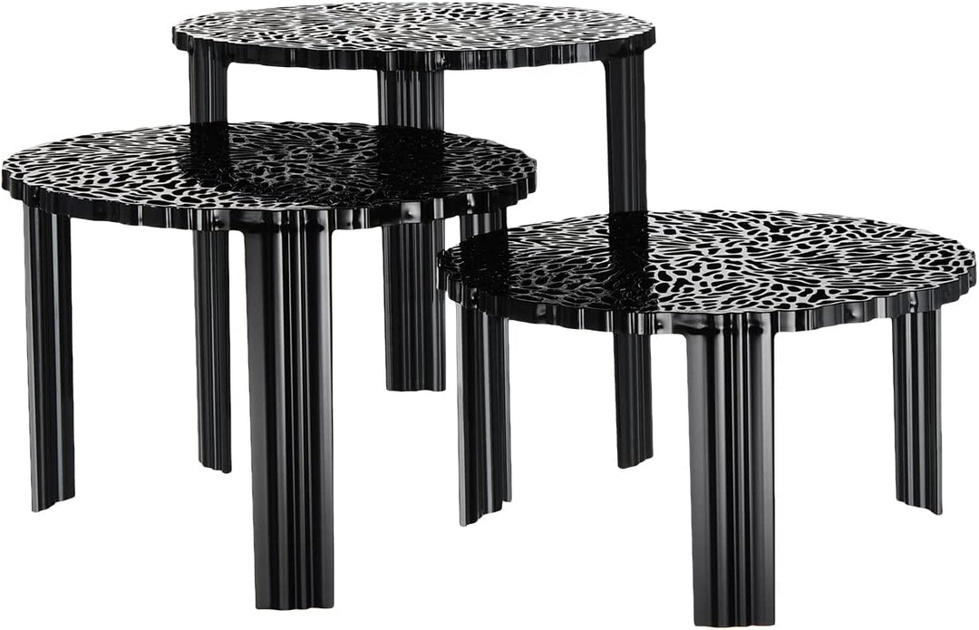Kartell 08502NE T-Table Möbel, schwarz, 50 x 50 x 44 cm H. 44 cm Nero, H. 44 cm Nero