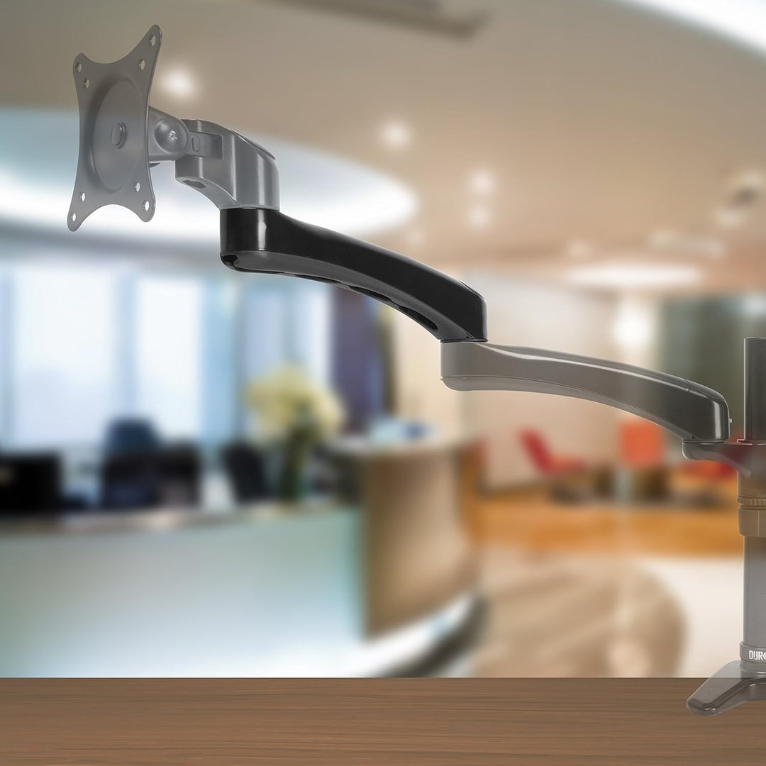 Duronic DM45/55ARM Single, Zusatzarm aus Aluminium, 26cm Erweiterung, Zusätzlicher Monitorarm für Mo