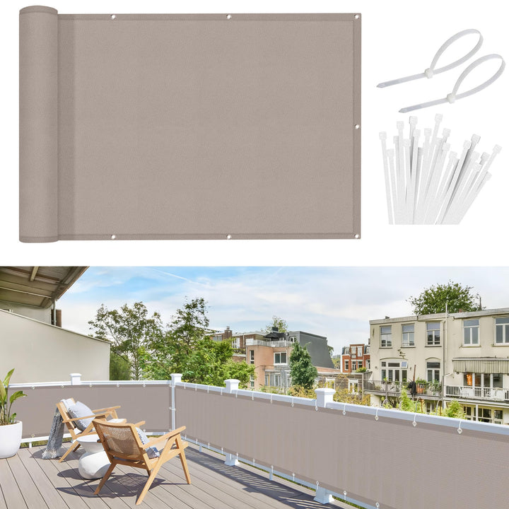 Sunnylaxx Balkon Sichtschutz Balkonabdeckung 90x800 cm Windschutz Blickdichte Balkonumspannung,Balko