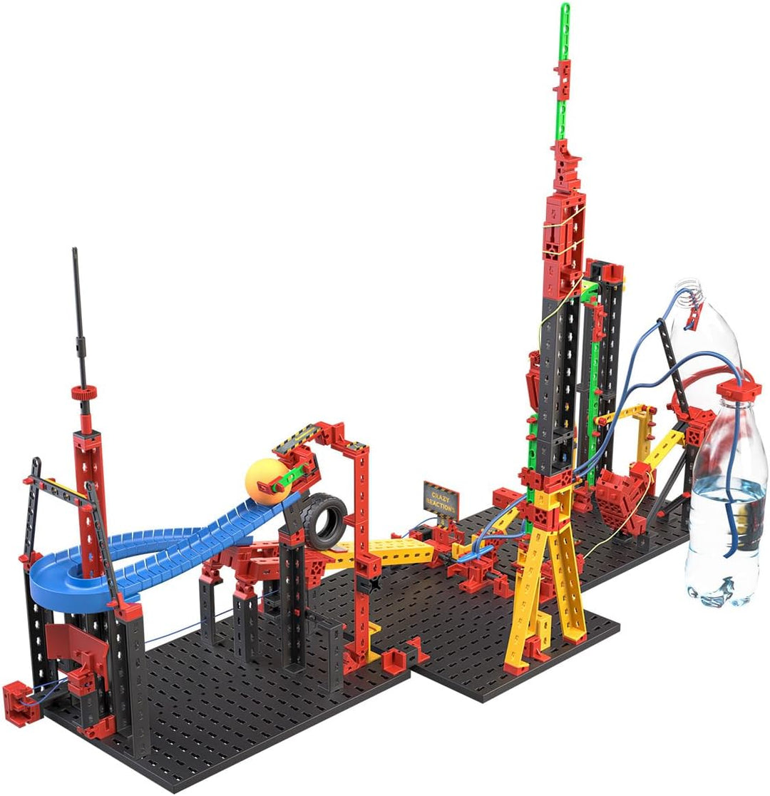 Fischertechnik 569018 Advanced Crazy Reactions, Konstruktionsbausatz mit 3 Modellen zum Bauen von ve