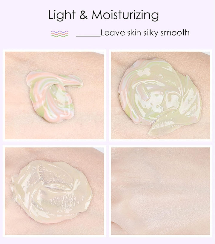 Skynest 2pcs Pore Primer, Color Correcting Facial Serum, Face Makeup Primer Base,Isolation Cream,Inv