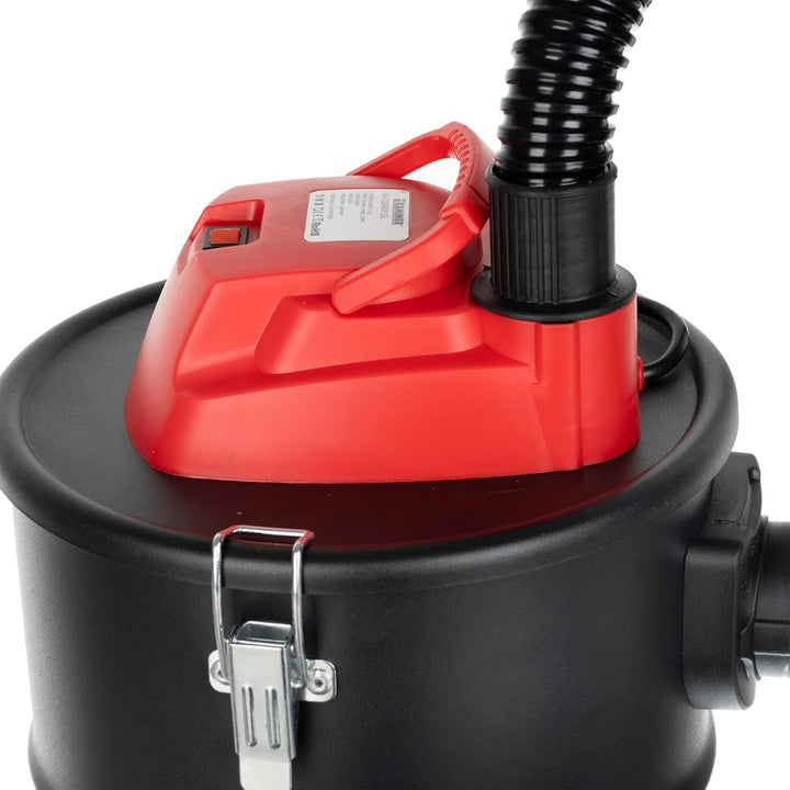 KAMINER Aschesauger 15 L, 1200 W, 20 kPa, HEPA + Textilfilter, Blasfunktion, Metall-Ansaugrohr, 2 Al