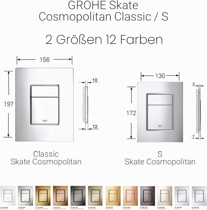 GROHE Even - Abdeckplatte (wassersparend, senkrechte oder waagerechte Montage), alpinweiss, 38966SH0