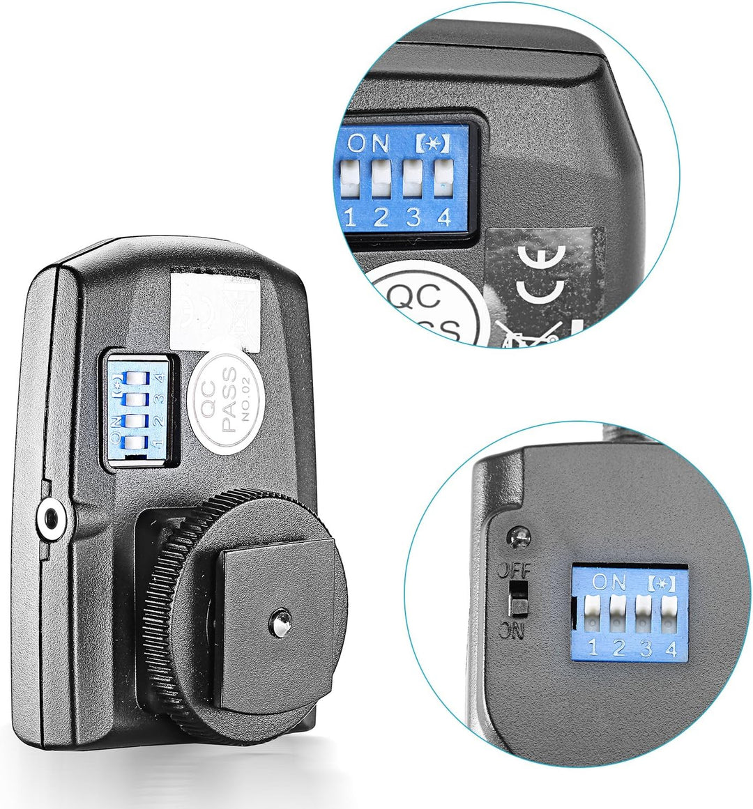 Neewer 16 Kanäle Wireless Radio Flash Speedlite Studio Triggerset, einschliesslich (1) Sender und (3