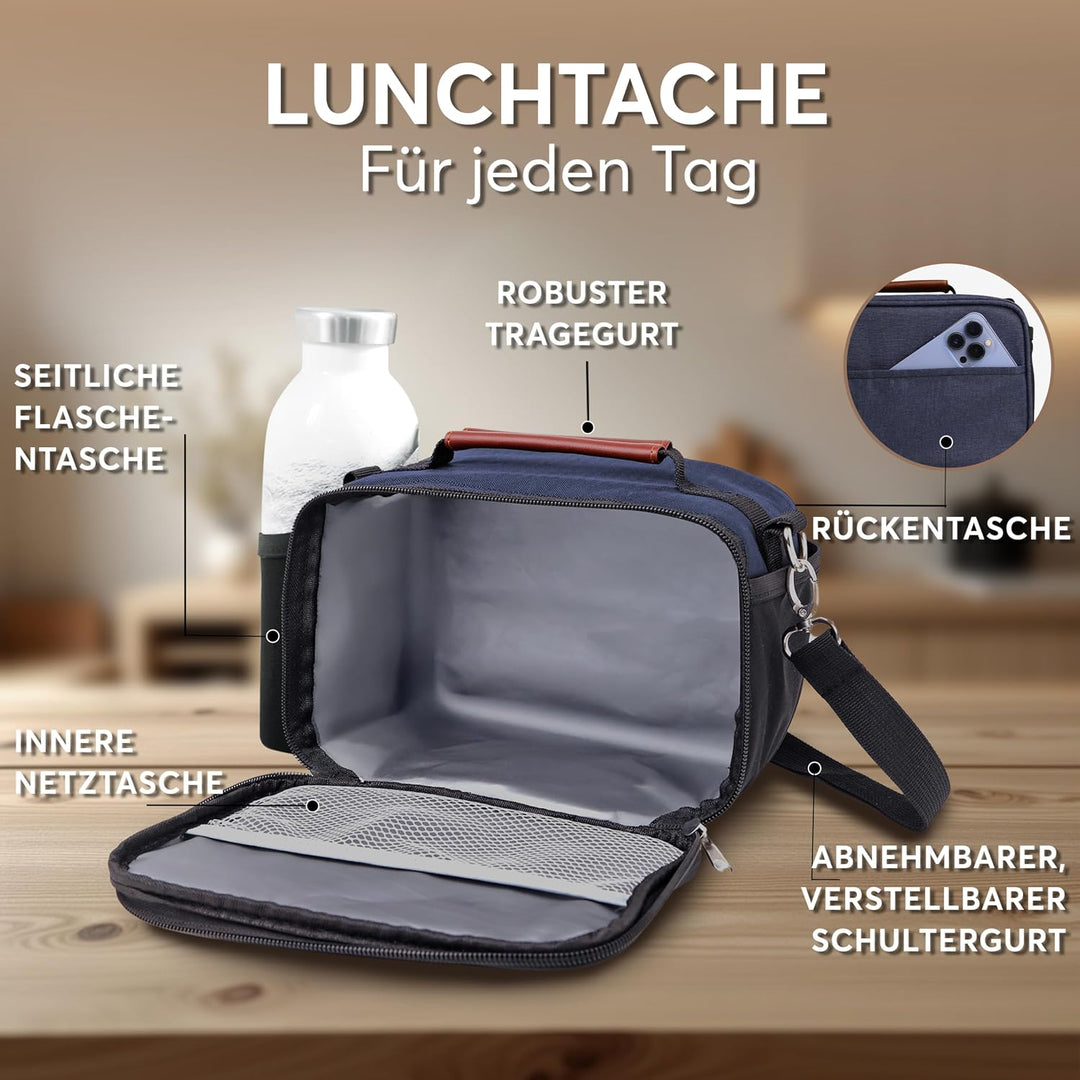 Umami Premium Kühltasche Klein, Lunchbag für Arbeit, Reisen, Büro, Picknick, Mini-Lunchbag Isoliert,