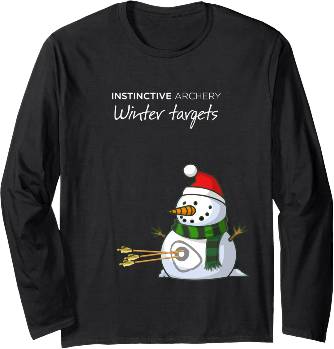 Instinctive Archery - Schneemann Winterziele Langarmshirt