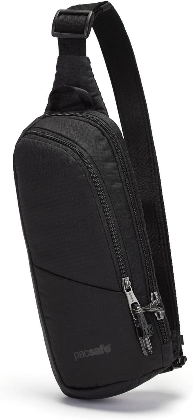Pacsafe Vibe 150 - Anti-Diebstahl Cross-Body Pack, Diebstahlschutz Umhängetasche Schwarz / Jet Black