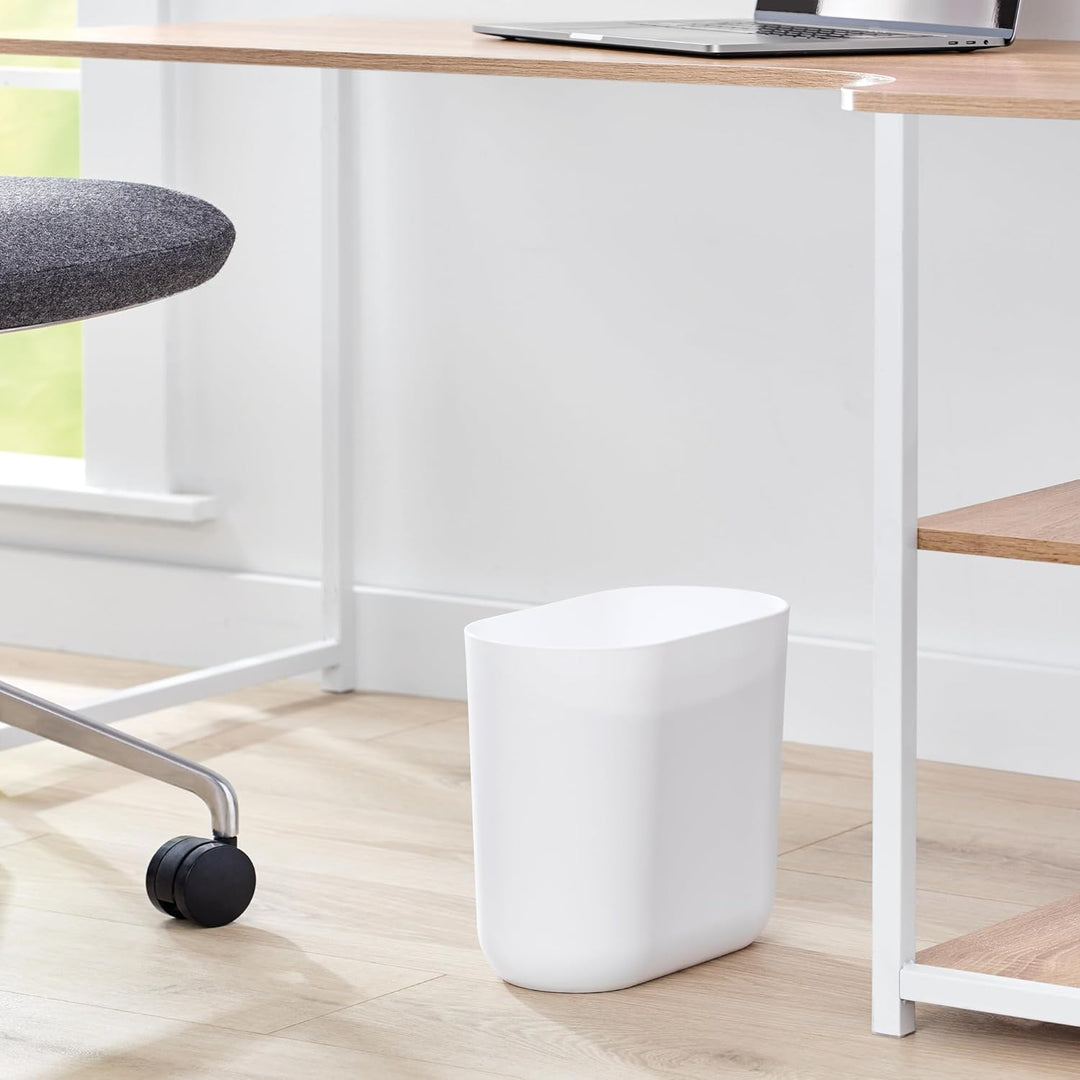 iDesign schlichter Mülleimer für Bad oder Küche, vielseitiger Kosmetikeimer im offenen Design, klein