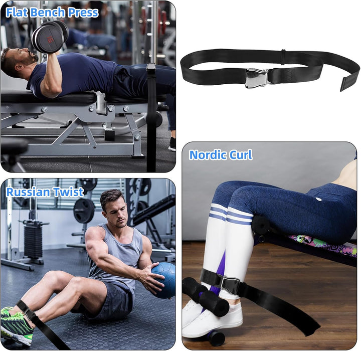 Nordic Hamstring Curl Strap, Polyester Premium Langlebig Nordic Curl Bankgurt Praktisches Heimtraini