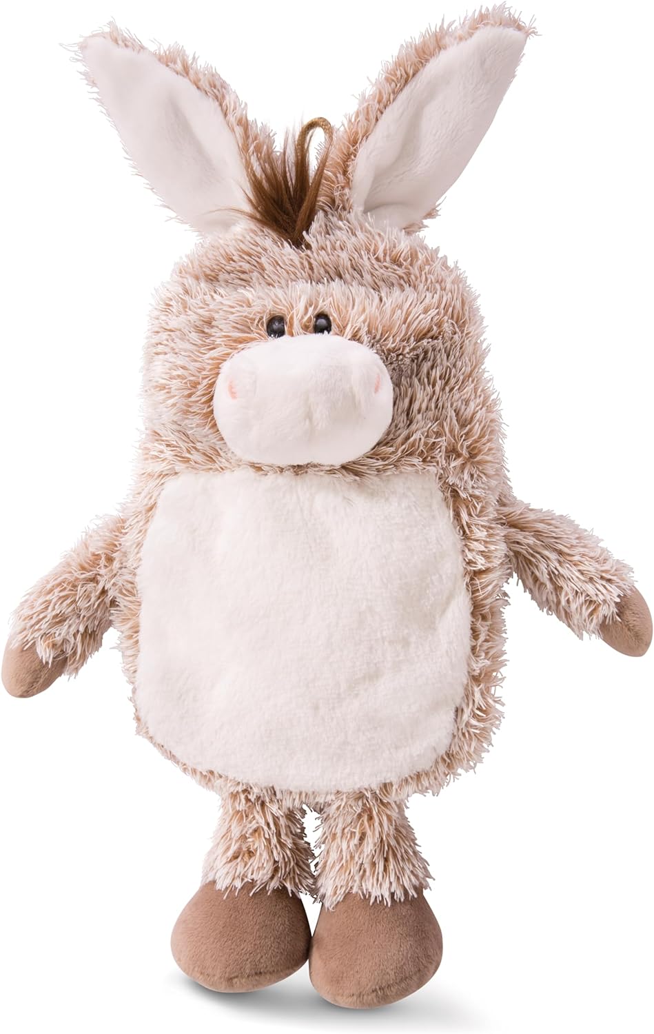 NICI 49648 Esel 350ml 34cm figürlich grau-2 in 1-Weiches Kuscheltier & Wärmflasche für Mädchen & Jun