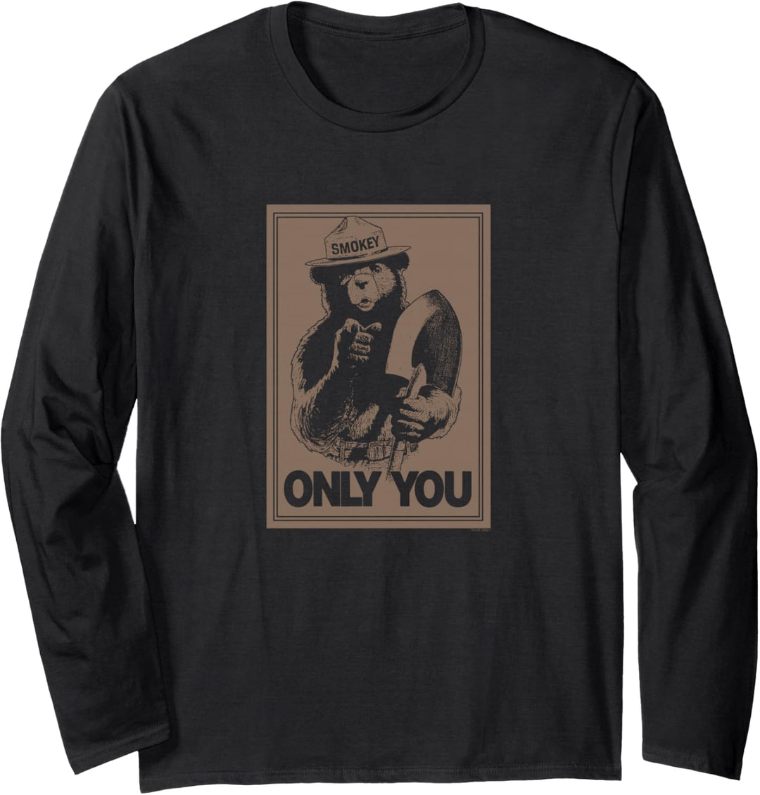 Smokey Bear Nur Sie Poster Langarmshirt