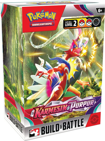 Pokémon-Sammelkartenspiel: Build & Battle Stadion Karmesin & Purpur (2 Decks, 11 Boosterpacks & mehr