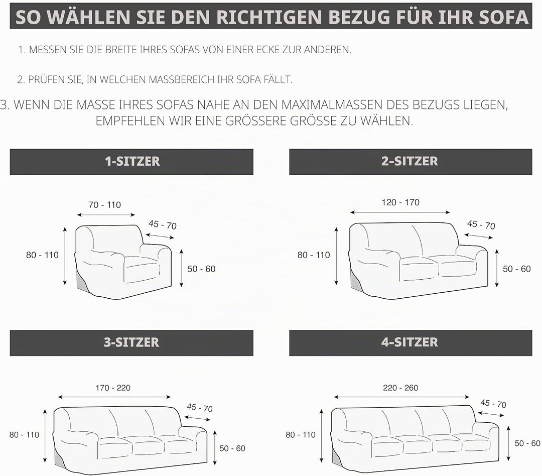 Martina Home Sofabezug 3 Plätze, Braun(Leather) 3 Sitzer (170 bis 220 cm) Braun(leather), 3 Sitzer (
