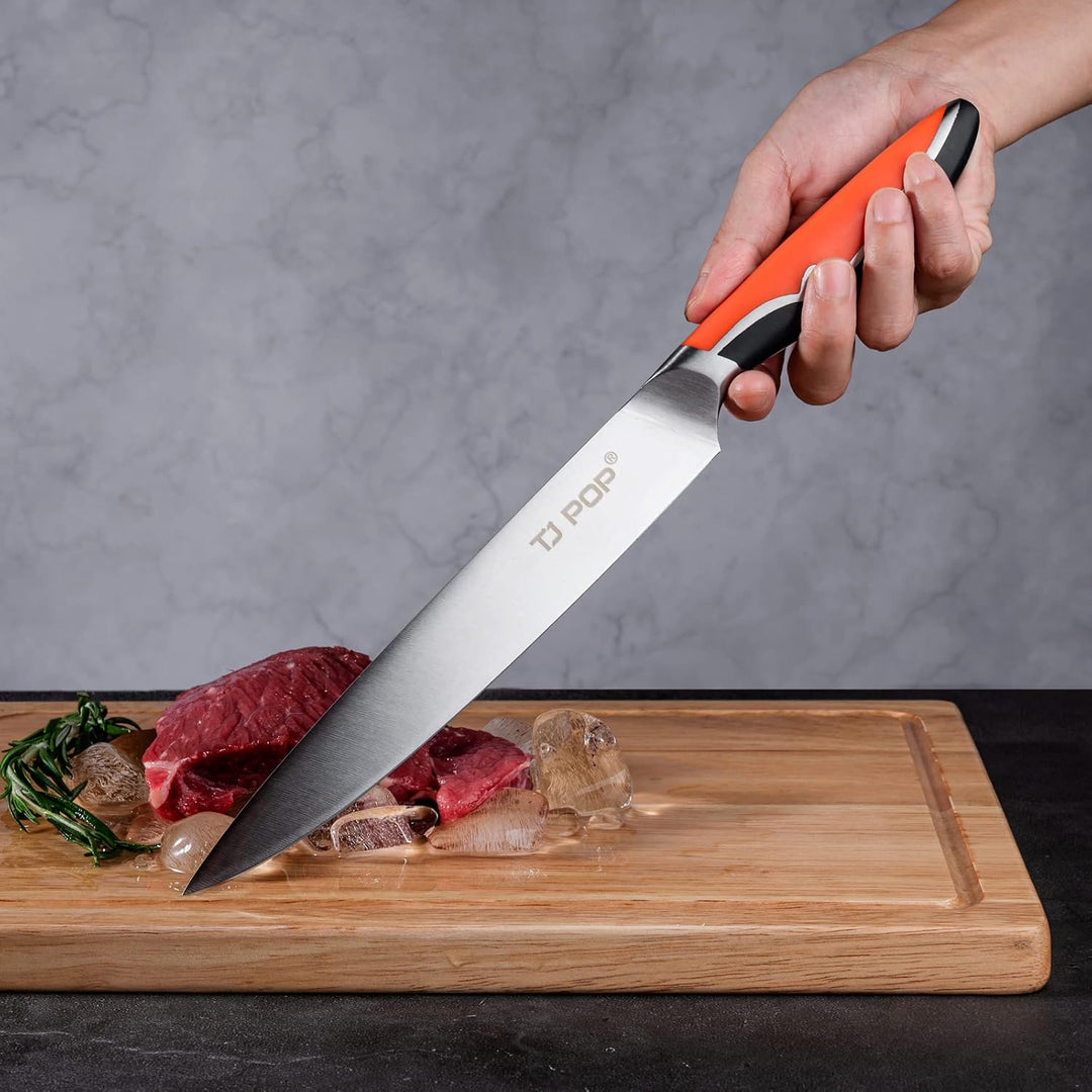 Fleischmesser Kochmesser, TJ POP Küchenmesser Profi Messer 20cm, Ultrascharfes Chefmesser Full Tang