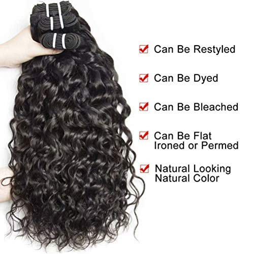 Brasilianische Locken mit Verschluss Water Wave Bundles Yavida Weben brasilianisches Menschenhaar Cu