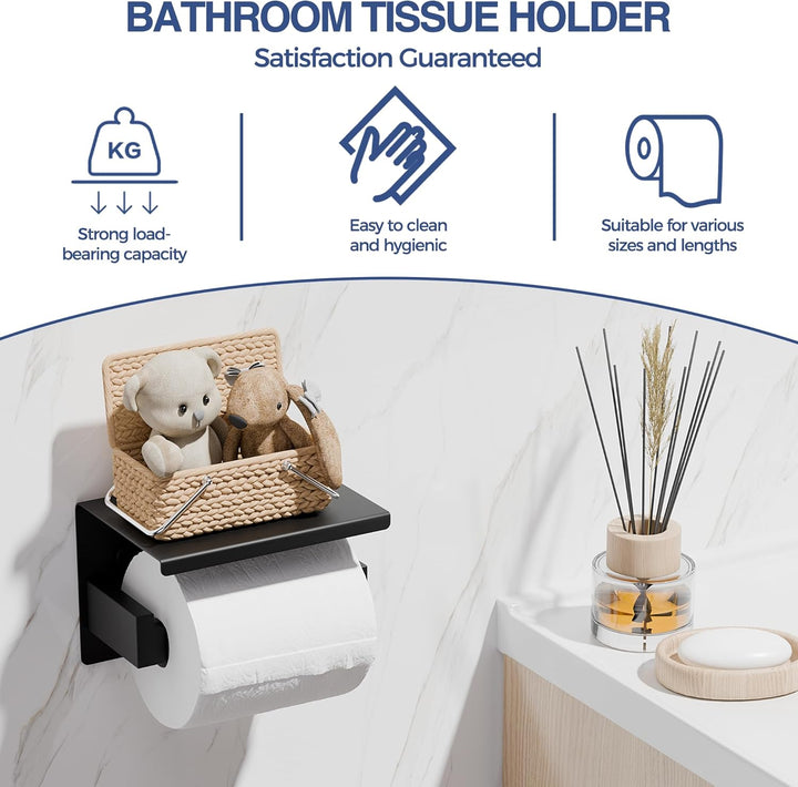Aikzik Toilettenpapierhalter Ohne Bohren, Selbstklebend Toilettenpapierrollenhalter Edelstahl Klopap
