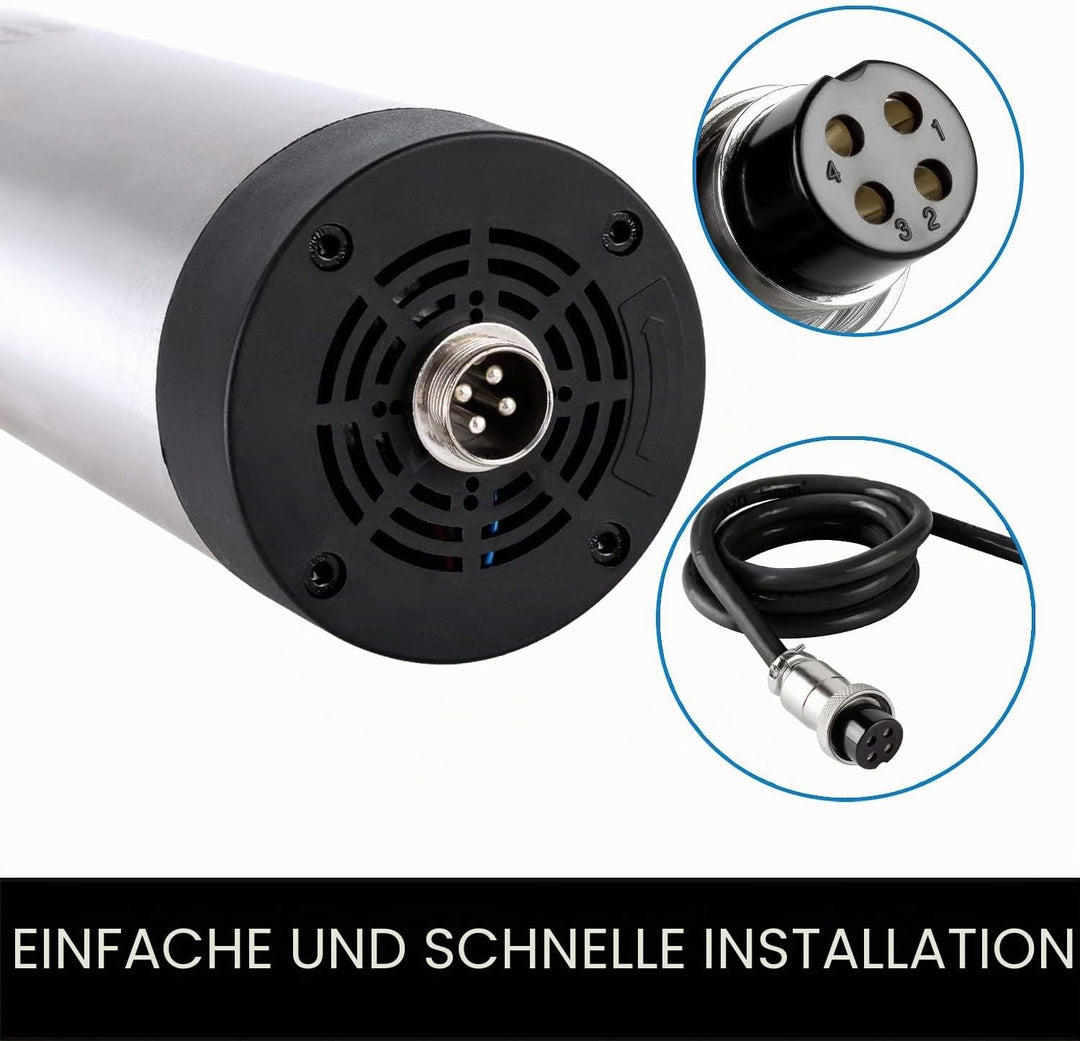 CNC Spindelmotor 220V 1.5KW 1500W luftgekühlt 65mm 4 Lager 24000RPM 400HZ für CNC-Routermaschine Sep