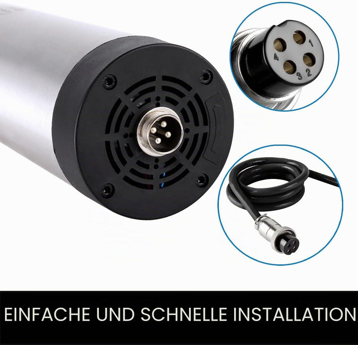 CNC Spindelmotor 220V 1.5KW 1500W luftgekühlt 65mm 4 Lager 24000RPM 400HZ für CNC-Routermaschine Sep