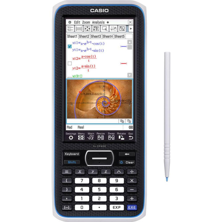 Casio FX-CP400 classpad II Grafikrechner, Schwarz Neues Modell Single, Neues Modell Single